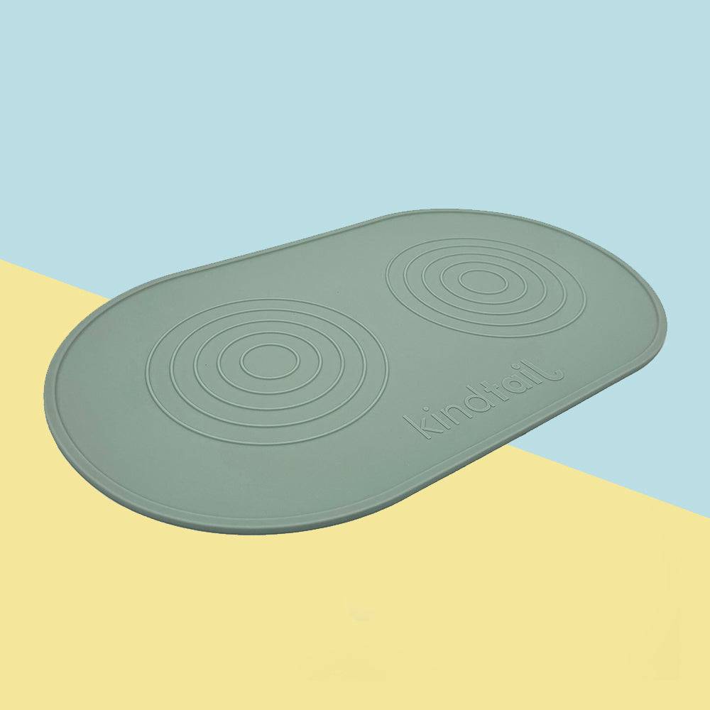 green Corevias silicone dog food mat