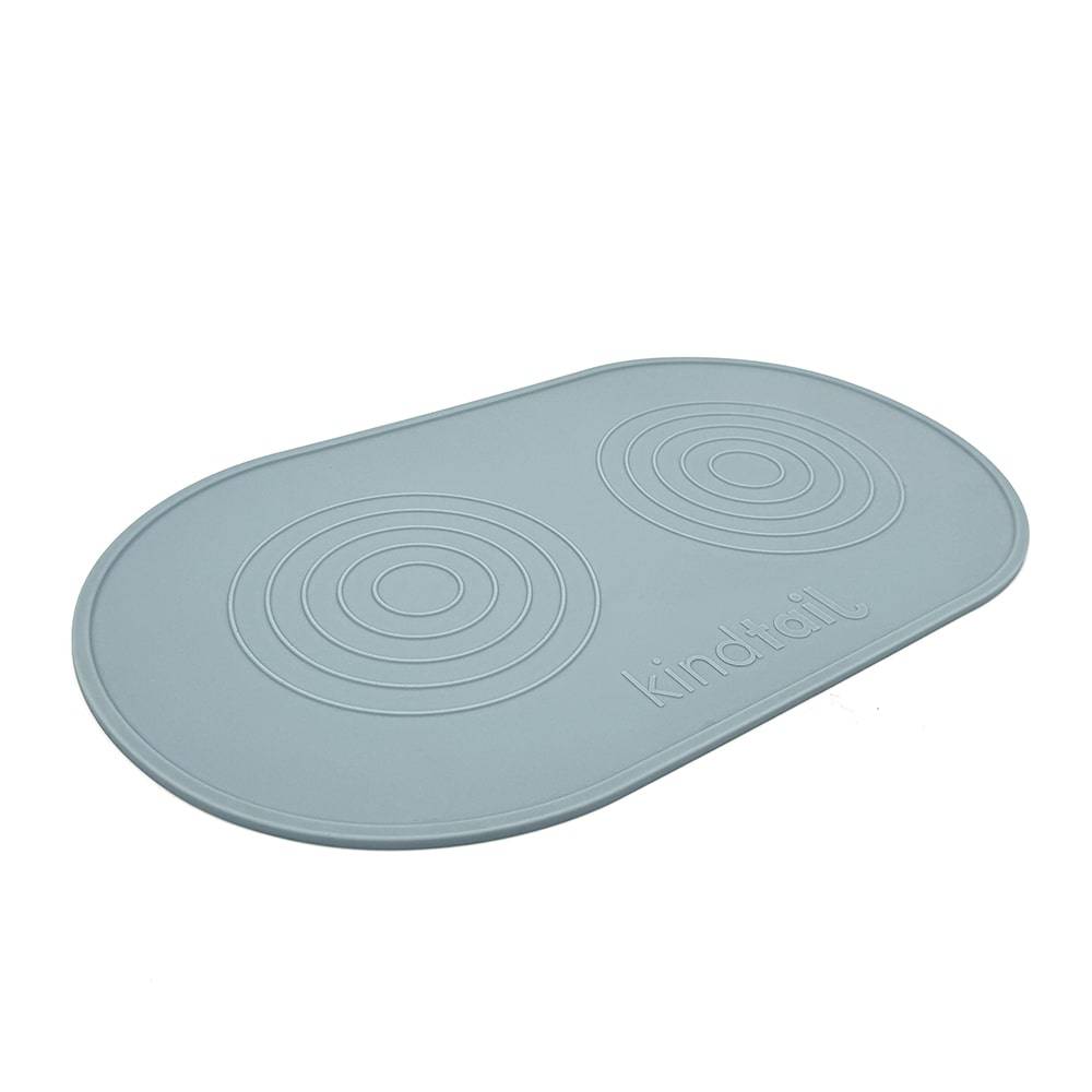 blue silicone dog food mat
