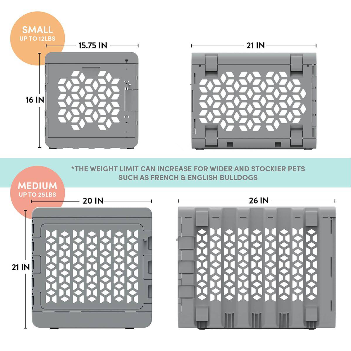 PAWD® | Modern Collapsible Plastic Dog & Pet Crate - Corevias