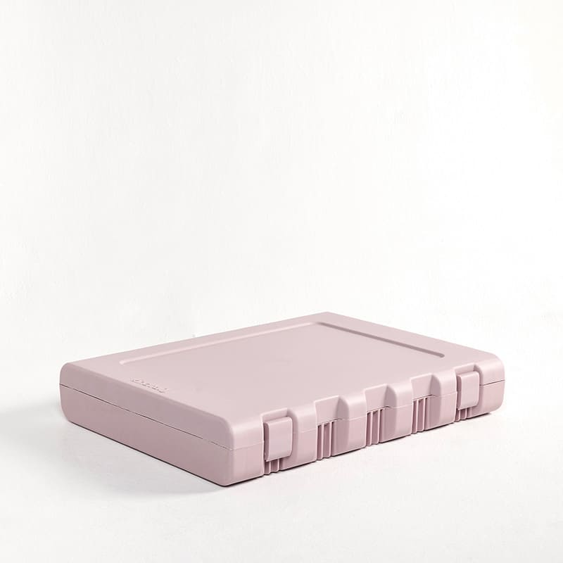 Corevias PAWD® | Modern Collapsible Plastic Dog & Pet Crate in medium pink folded